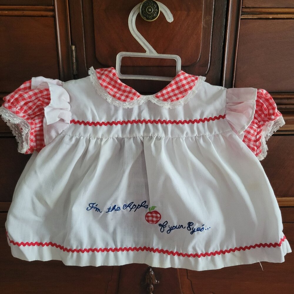 Vintage 70s Baby Dress Gingham